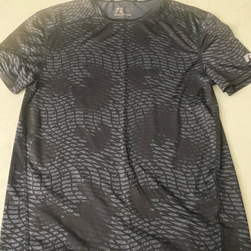 Russell Athletic Black and Gray Training Tee